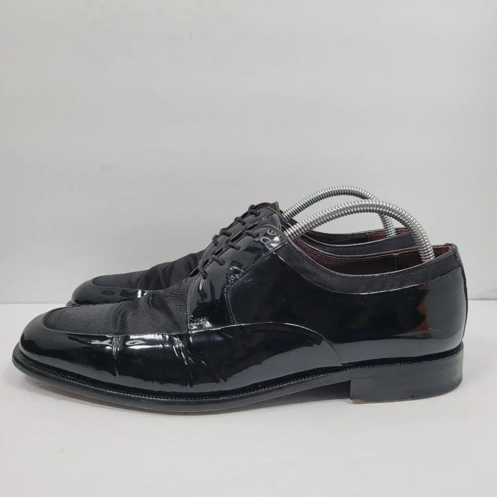 Sandro Moscoloni Crown Derby Oxfords Men's Black Leather Shoes US Size 11